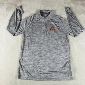 Minnesota Golden Gophers Pullover Men's Large Gray Fanatics 1/4 Zip College NCAA